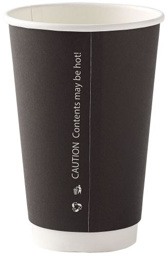 16oz Black Double Wall Insulated Paper Cups