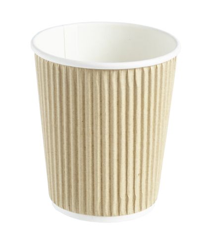 8oz Kraft Rib Paper Coffee Cup