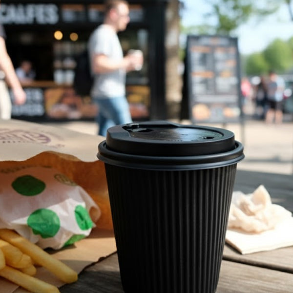 Black Tab Lids For Coffee Cups