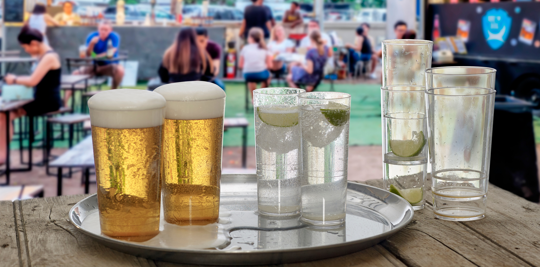 Plastic drinkware for events