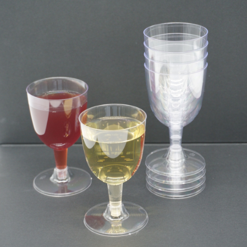 175ml Disposable Plastic Wine Glasses