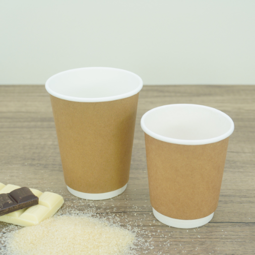 8oz Kraft Double Wall Paper Cups