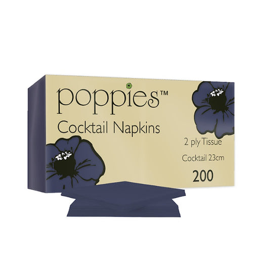 23cm Navy Blue Cocktail Napkins
