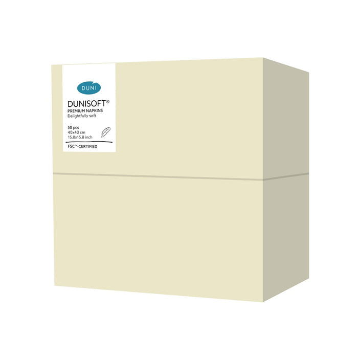 40cm Cream Buttermilk 4 Ply Napkins