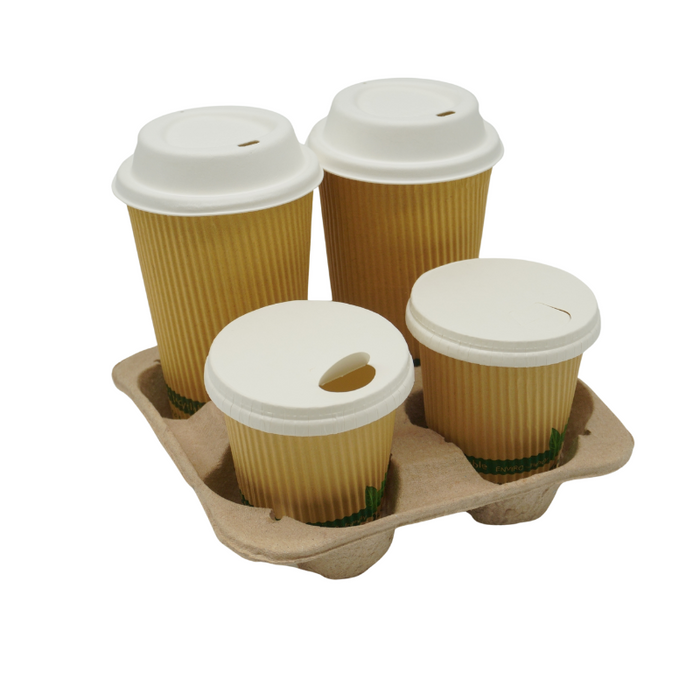 Recyclable 4 Cup Carriers