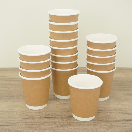 8oz Kraft Double Wall Paper Cups — Event Supplies