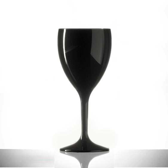 ELITE 11oz Premium Black Polycarbonate Wineglasses