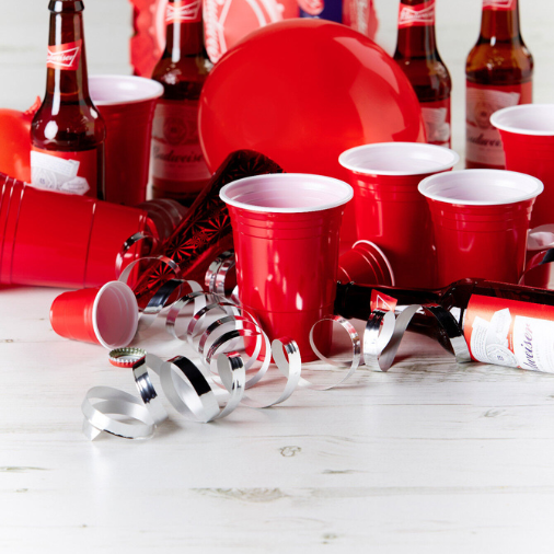 16oz Disposable Red American Party Cups — Event Supplies