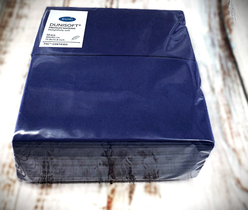 40CM Dark Blue Tablin Airlaid Paper Napkins (8 Fold)