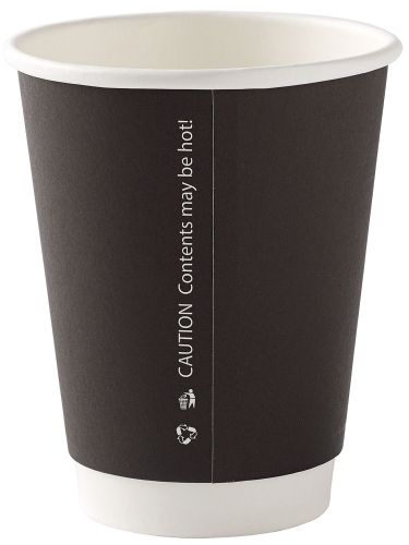 12oz Black Double Wall Insulated Paper Cups