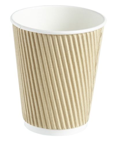 12oz Kraft Rib Paper Coffee Cup