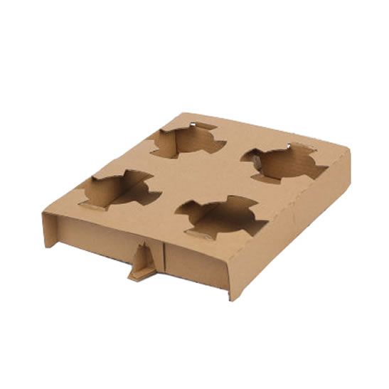 90-Pack Cardboard Cup Carriers - Takeaway Drink Trays For 2 Or 4 Cups, Biodegradable