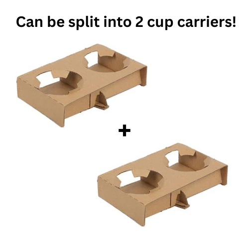 4 cup carrier can be split into 2 cup carriers