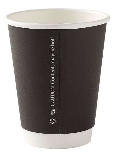 8oz Black Double Wall Insulated Paper Cups