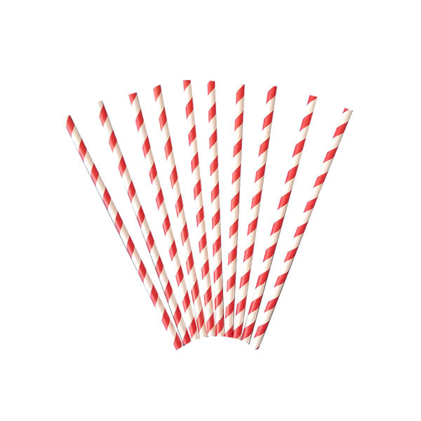 6mm White Paper Straws Packed Sleeve x 250 (1x250)