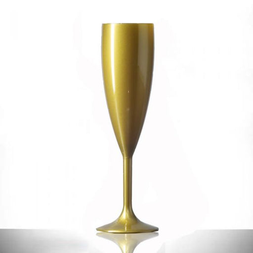  6.6oz Gold Plastic Champagne Flutes
