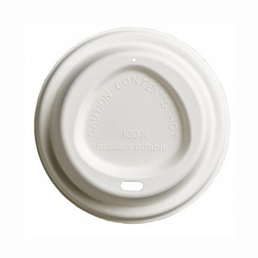 Large Compostable Bagasse Lids To Fit 10-20oz Cups
