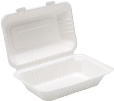 9 X 6" Sugarcane Biodegradable Fish & Chips Container