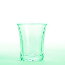  25ml Crystal Polystyrene Green Plastic Shot Glass