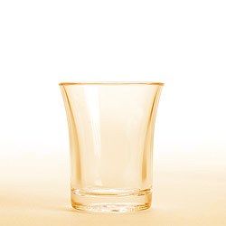  25ml Crystal Polystyrene Orange Plastic Shot Glass