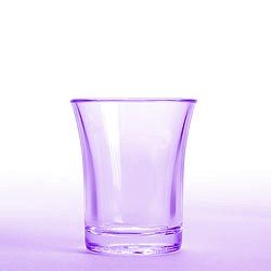  25ml Crystal Polystyrene Purple Plastic Shot Glass