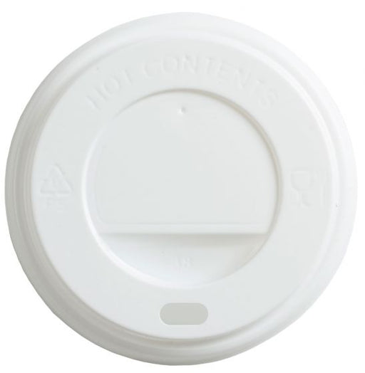White Domed Sip-thru Lid To Fit 8oz Paper Hot Cups