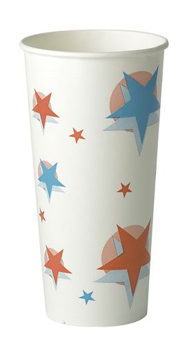22oz Star Design Cold Drink Paper Cups